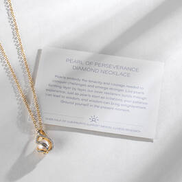 Pearl of Perserverence Diamond Necklace 11785 0040 w staged