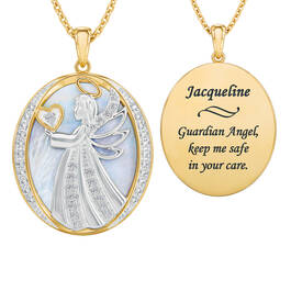 Guardian Angel Personalized Diamond Pendant 10114 0028 a main