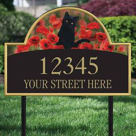 The Captivating Kitties Address Plaque by Simon Mendez 1088 002 9 2