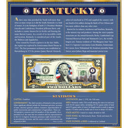 The United States Enhanced Two Dollar Bill Collection 6448 0031 a Kentucky