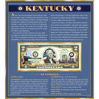 The United States Enhanced Two Dollar Bill Collection 6448 0031 a Kentucky