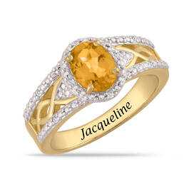 Birthstone & Diamond Harmony Ring 12354 0015 k november