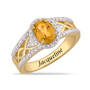 Personalized Birthstone & Diamond Harmony Ring, Birthstone & Diamond Harmony Ring 12354 0015 k november