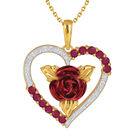 My Forever Love Diamond Rose Necklace 10811 0016 a main