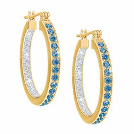 Birthstone Diamond Hoop Earrings 9692 013 7 12