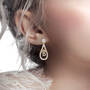 The Diamond Initial Earrings 10752 0017 x model