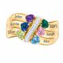 Many Hearts One Family Personalized Birthstone  Diamond Ring 6521 001 5 6