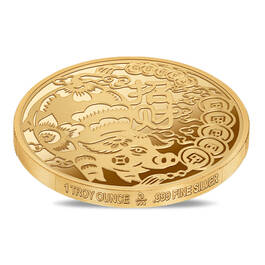 The Year of the Pig Lucky Birth Year Commemorative Coin 6447 0016 c angle