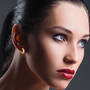 The 14kt Gold Chevron Hoops, THE 14KT GOLD CHEVRON HOOPS 11414 0015 m model