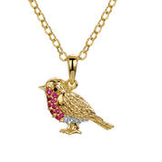 Golden Robin with FREE Matching Earrings 11797 0012 b pendant