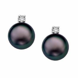 Tahitian Pearl  Diamond Earrings 8167 002 8 1