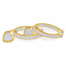 Diamond Hearts Inside Out Hoop Earrings 1024 001 8 2