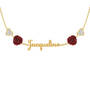 Personalized Diamond Rose Necklace 10467 0013 a main