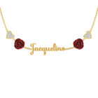Personalized Diamond Rose Necklace 10467 0013 a main