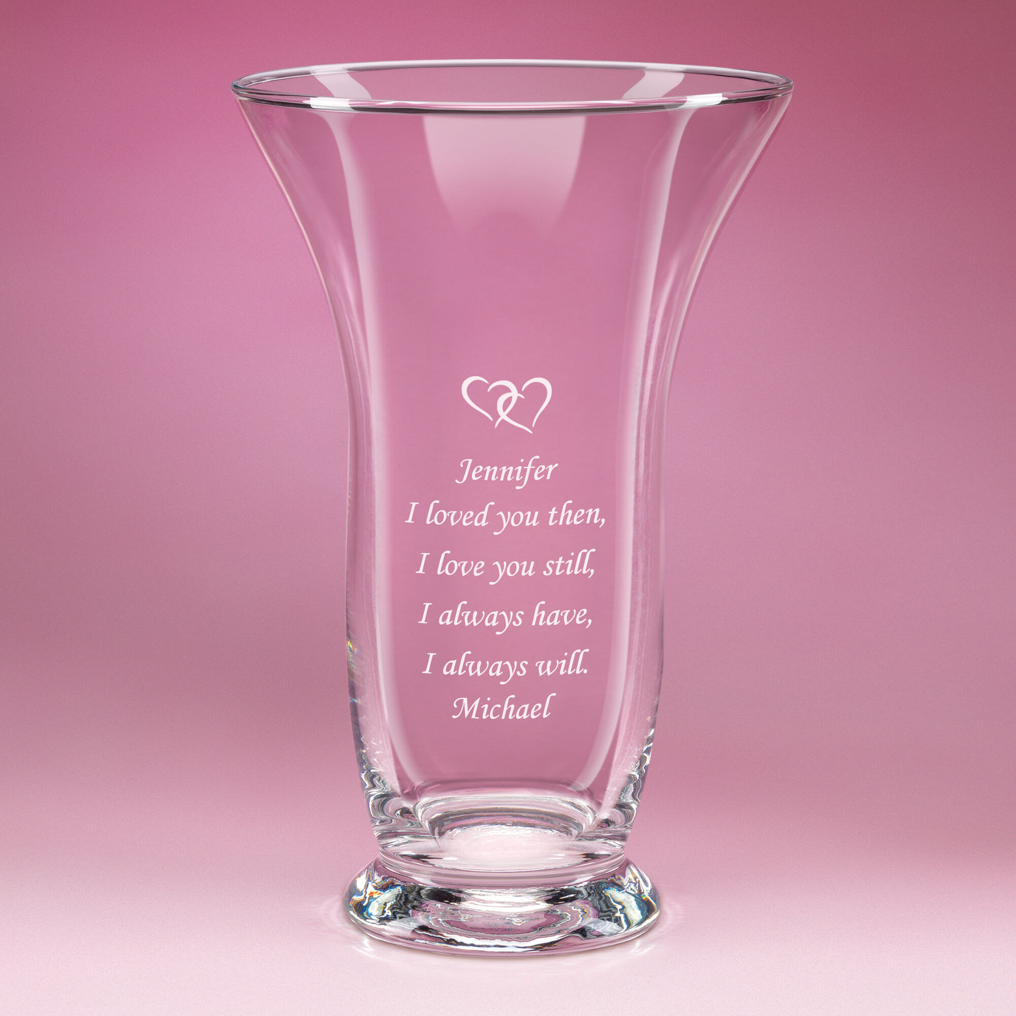 The Personalized I Love You Vase 10157 0026 d pink