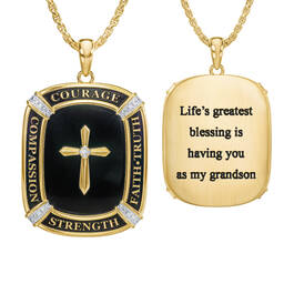 My Lifes Greatest Blessing Grandson Diamond Faith Pendant 10637 0018 a main