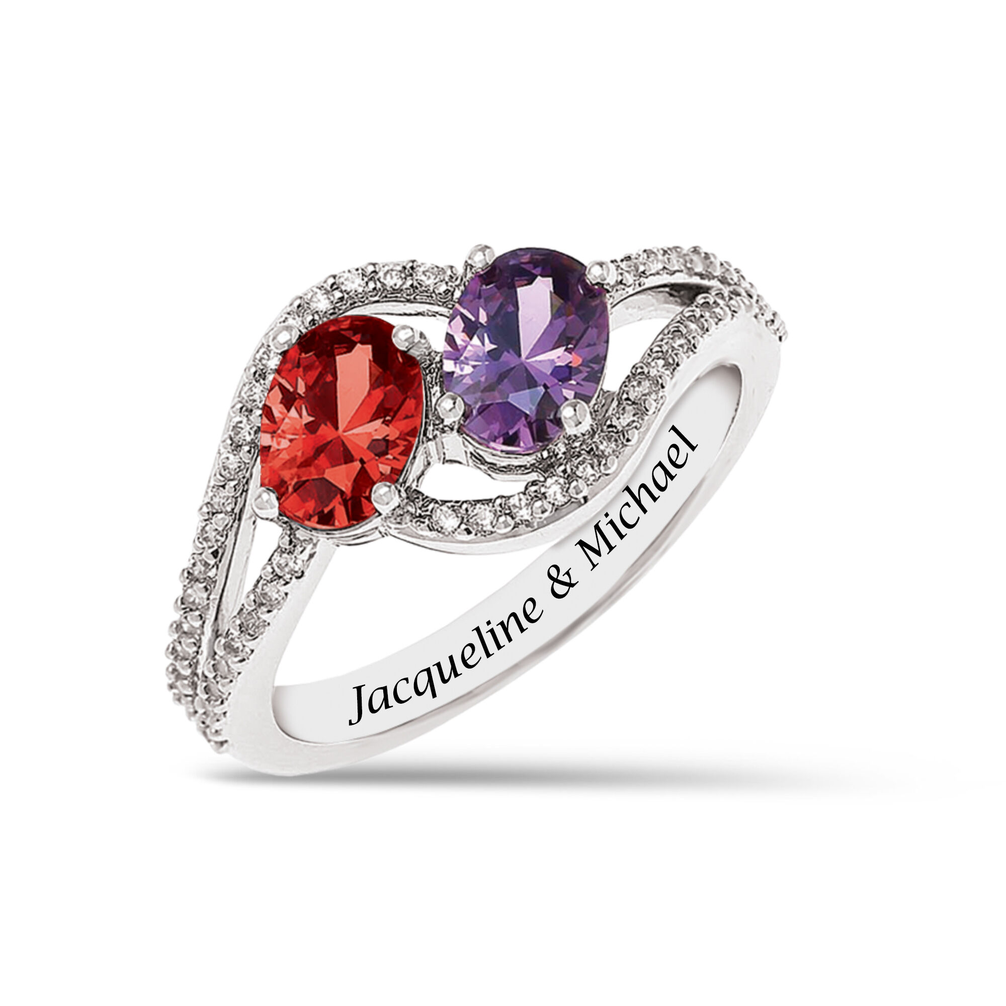 Forever Birthstone Swirl Ring
