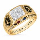 FREEDOM ISNT FREE US Navy Diamond Patriot Ring 5958 007 6 1