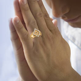 Window of Faith Mens Cross Ring 11280 0016 m model
