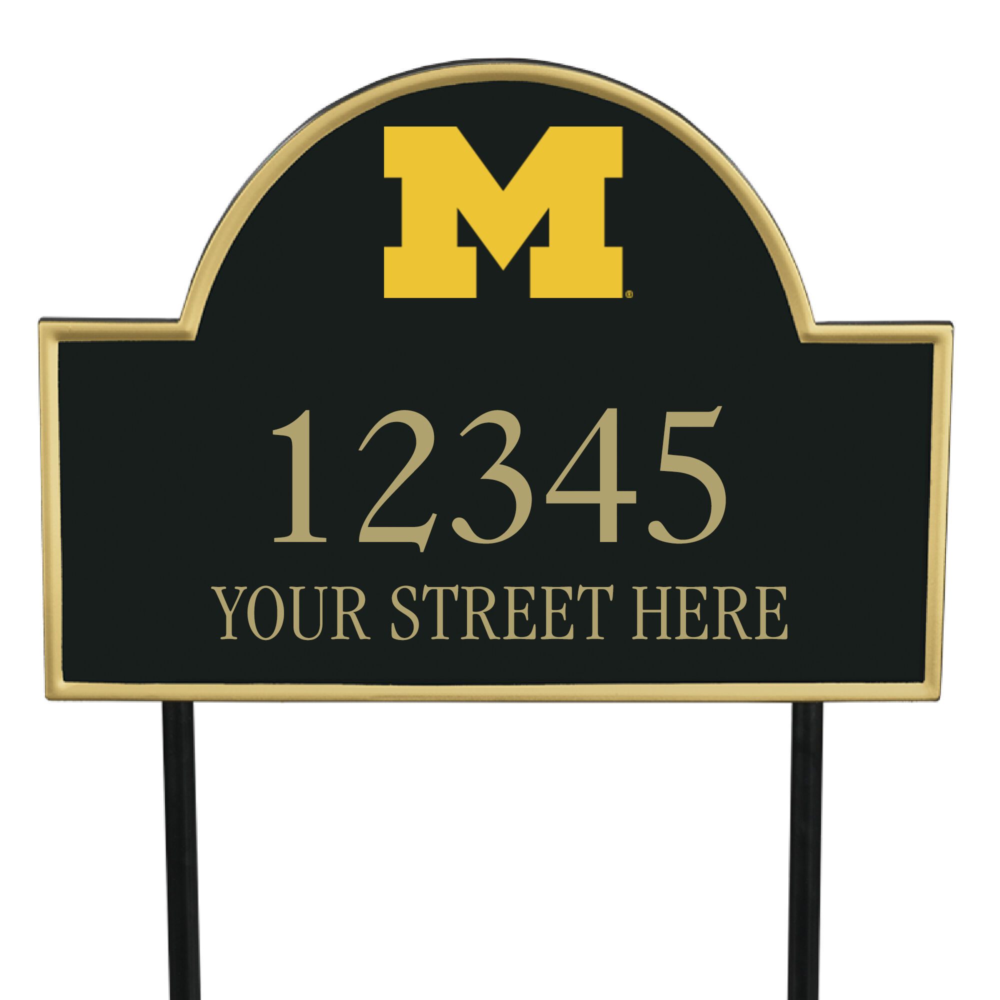 The College Personalized Address Plaque 5716 0384 b Michigan