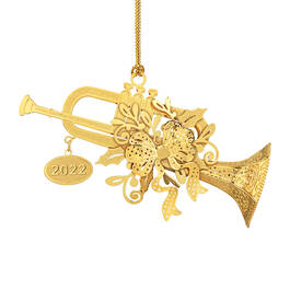 2022 Gold Ornament Collection 6536 0026 l trumpet