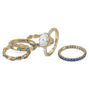 Shades of Blue Stackable Five Ring Set 12360 0017 a main