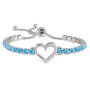 Open Heart Birthstone Bolo Bracelet 11567 0010 c march