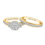 Forever Diamonds Personalized Bridal Set 10740 0012 b side by side