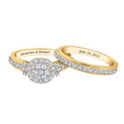 Forever Diamonds Personalized Bridal Set 10740 0012 b side by side