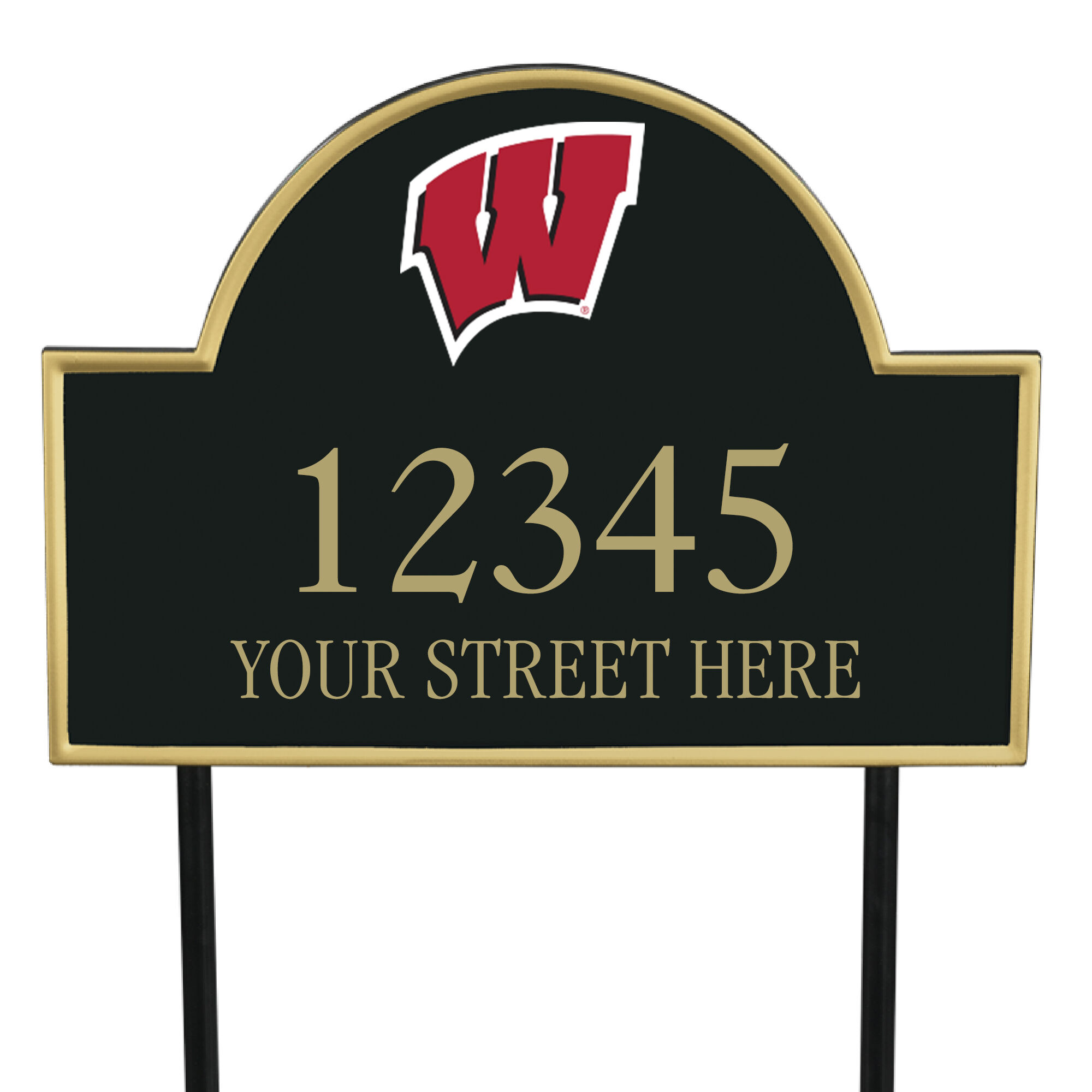 The College Personalized Address Plaque 5716 0384 b Wisconsin