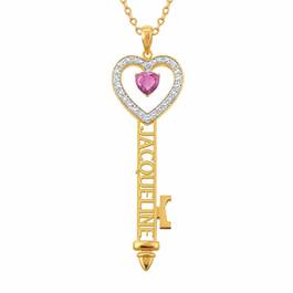 The Birthstone Key Pendant 6685 001 7 10