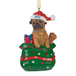 2021 Dog Pug Ornament 6428 0332 a main