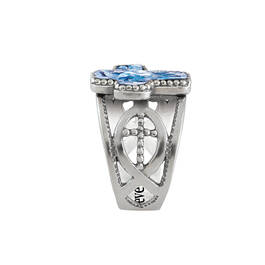 Pieces of Jerusalem Roman Glass Cross Ring 12068 0012 c sideview