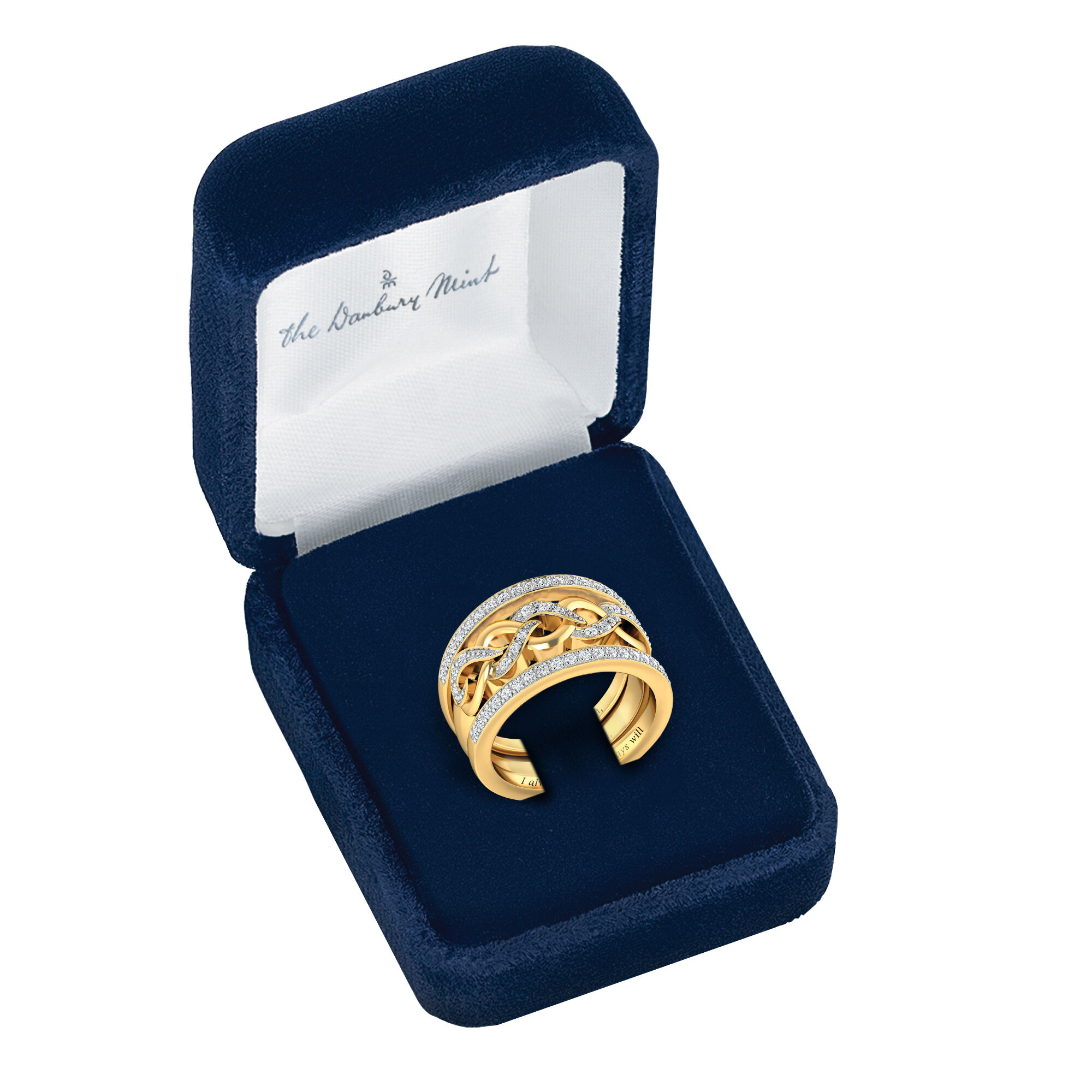 Danbury mint i love you always diamond ring set on sale
