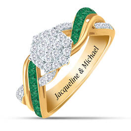Personalized Birthstone and Diamond Ring 10751 0018 e may