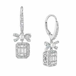 Wrapped in a Bow Pearl  Diamonisse Earrings 6290 001 4 1