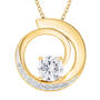 Genuine Birthstone & Diamond Swirl Pendant, Birthstone Galaxy Pendant 11165 0016 d april