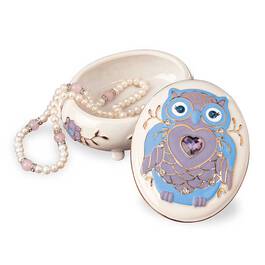 My Granddaughter Never Forget Whooo Loves You Porcelain Jewelry 6441 001 2 4
