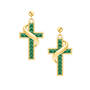 Birthstone Cross Earrings 5657 0021 e may