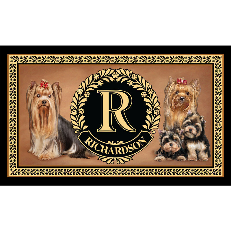 The Personalized Dog Accent Rug, Rugs Of The World Yorkies