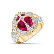 A Divine Flame Ruby Fire Cross Ring 11448 0015 a main