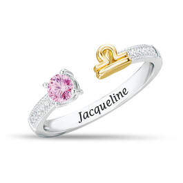 Birthstone & Diamond Zodiac Ring 11999 0018 j october