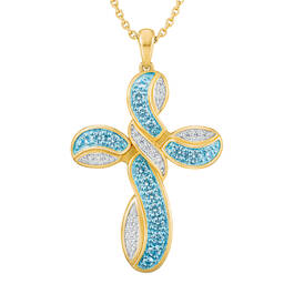 Heavens Blessing Diamond Birthstone Cross Pendant 6985 0014 c march