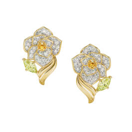 Birthstone Diamond Rose Earrings 11896 0012 k november