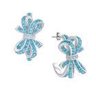 Birthstone Diamond Bow Earrings 1876 0066 c march