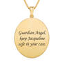 Guardian Angel Personalized Diamond Pendant, Guardian Angel Personalized Diamond Pendant 10612 0017 c back