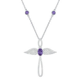 Touched by an Angel Birthstone Necklace 6842 0017 b february