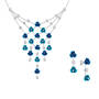 Blue Wave Floral Necklace&Earrings 12121 0017 a main