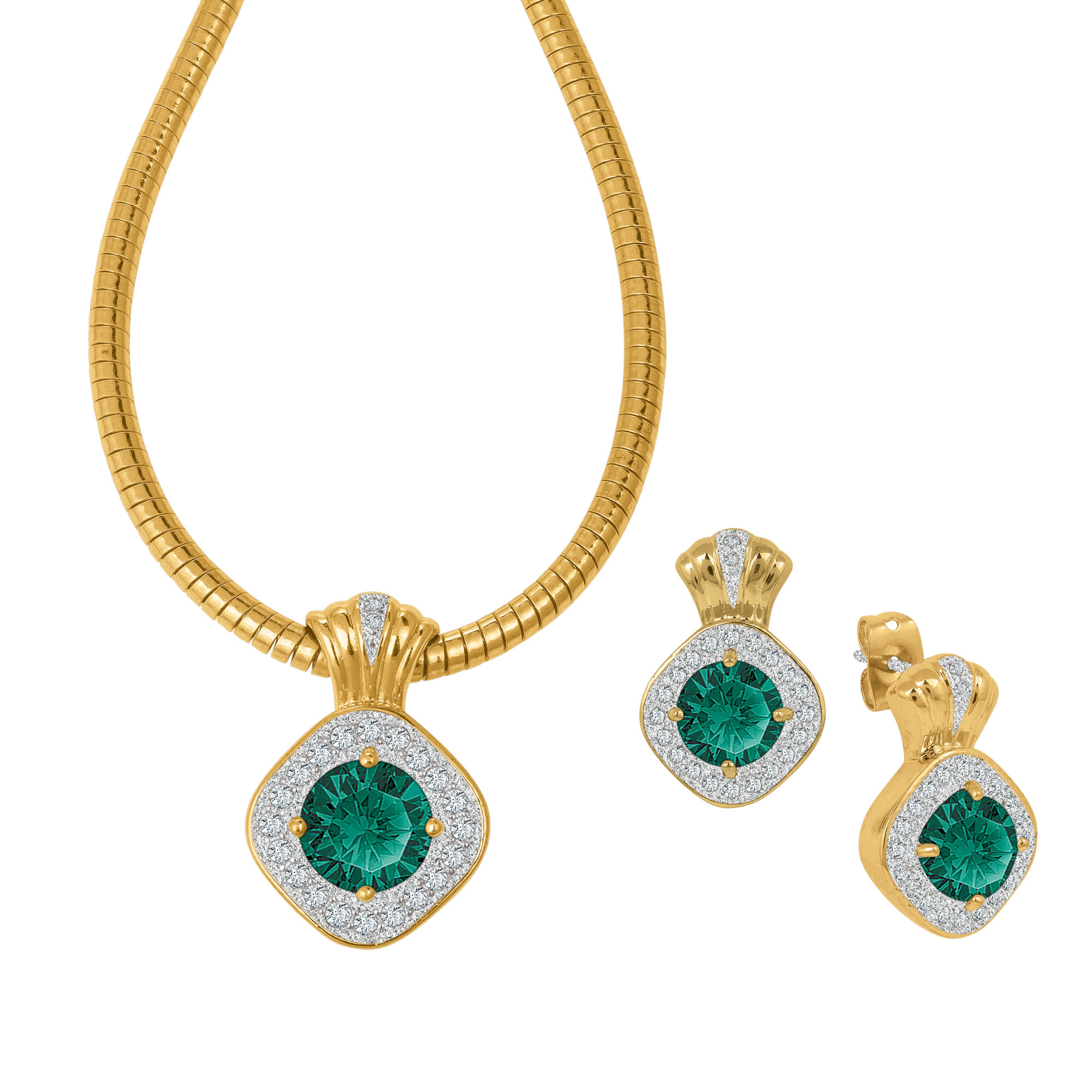 Birthstone Necklace Earring Set 10787 0016 e may