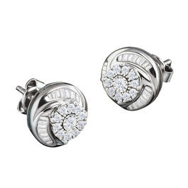 Diamond Swirl Stud Earrings 11119 0013 a main